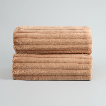 Плед Soft strip, бежевый