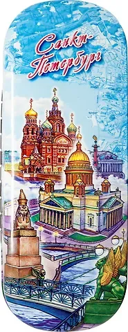 Чехол для очков СПб. Спас-Исаакий-Сфинкс, цветн.