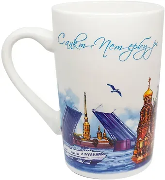 Кружка, Санкт-Петербург, фарфор, 350мл, подарочная коробка 065-4-01-CL