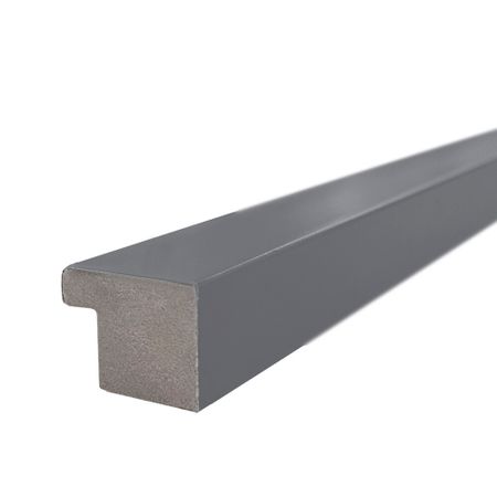 Профиль стартовый для реечных панелей ПВХ FineBer 16х22х2900 мм серый