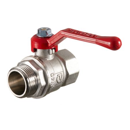 Кран шаровой латунный Valtec 1 ВР(г) х 1 НР(ш) полнопроходной ручка прямой (VT.121.N.06)