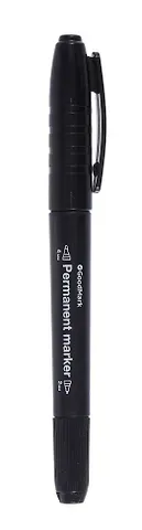 Маркер перманентный черный, двусторонний