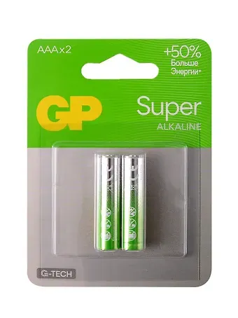 Батарейка GP Super G-Tech AAA (LR03) 24A алкалиновая, BC2