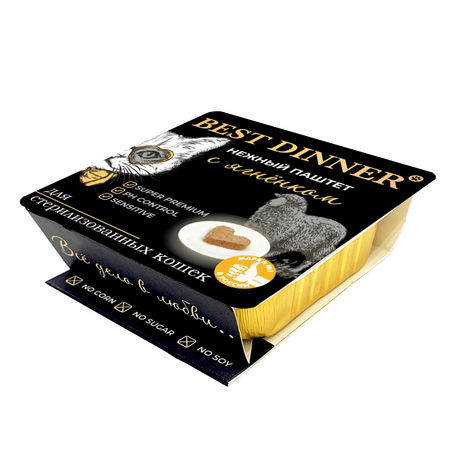 Консервы, паучи Best Dinner Паштет с ягненком для стерилизованных кошек (100 г)