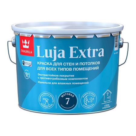 Краска моющаяся Tikkurila/Tikkivala Luja Extra матовая база А белая 9 л