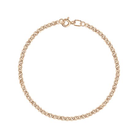 Золотой пустотелый браслет Нонна с алмазной гранью