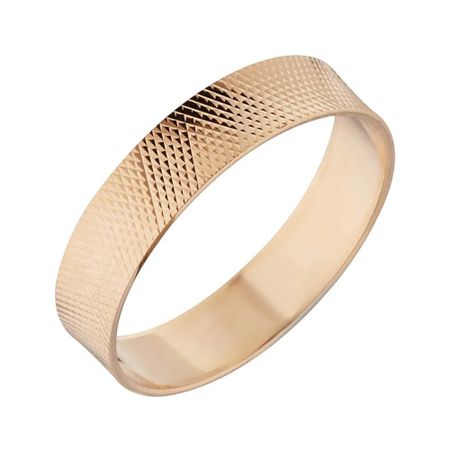 Золотое обручальное кольцо с алмазной гранью 5 мм