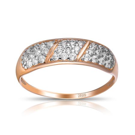 Кольцо из золота с фианитами