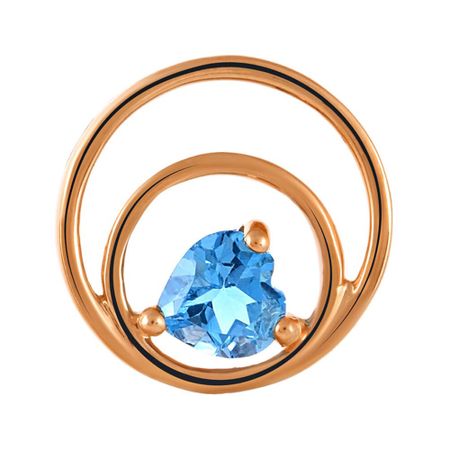 Золотая подвеска с топазом Swiss