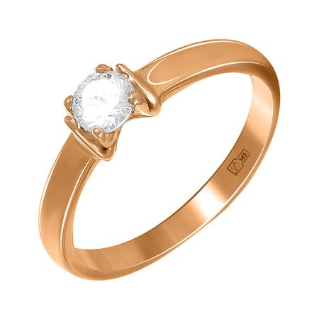 Золотое кольцо с фианитом