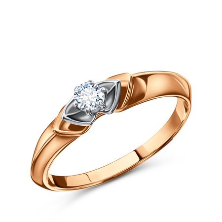 Золотое кольцо с фианитом