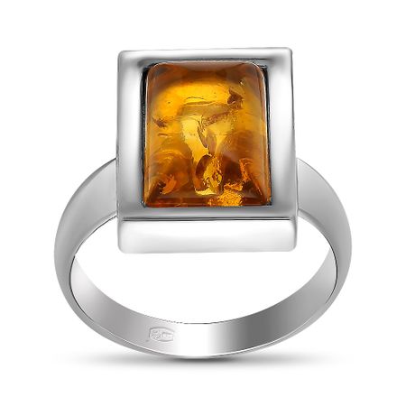 Кольцо из серебра с янтарем