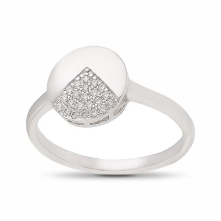 Кольцо из серебра с фианитами