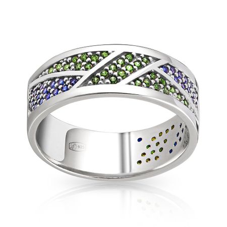 Серебряное кольцо со шпинелью нано