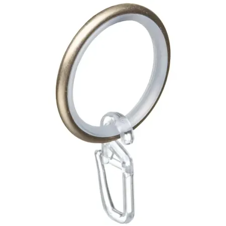 Кольцо с крючком Квадро металл цвет бежевый 28 см 10 шт.