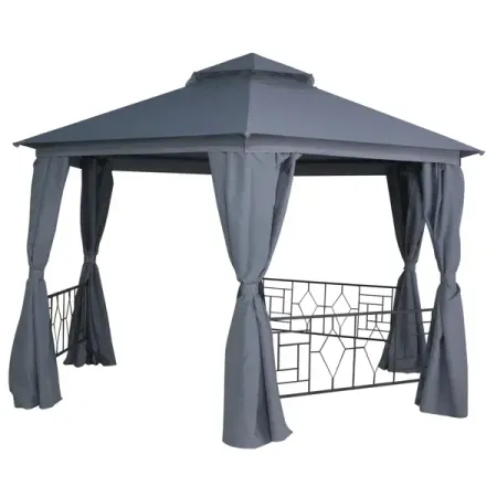 Шатер садовый Naterial Антрацит Нью 4x4x2.75 м сталь серый