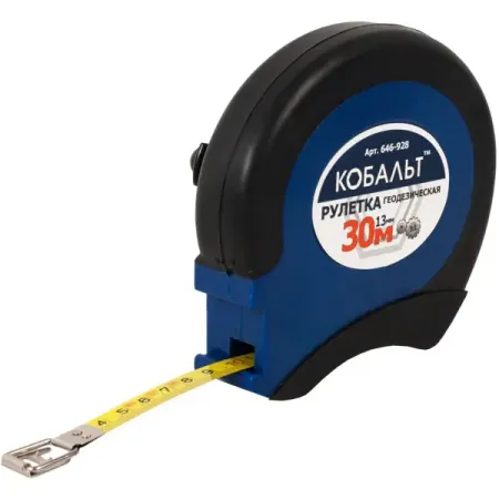 Рулетка Кобальт 646-928 двухсторонняя шкала 30 м x 13 мм