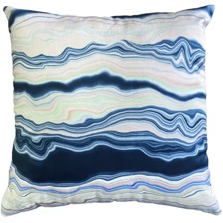 Декоративная подушка Мрамор 45x45 см цвет синий