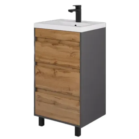 Тумба под раковину Wood 500 напольная 46.5 см цвет коричневый