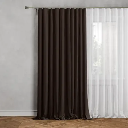 Штора на ленте 200x280 см цвет коричневый для пропуска на ленте бирюзовый 10 5 х 7 см