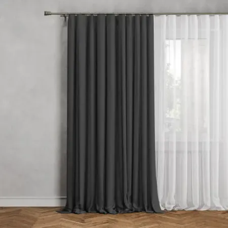 Штора на ленте 200x260 см цвет серый