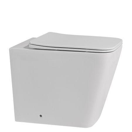 Унитаз напольный приставной Abber Rechteck с горизонтальным выпуском сиденье с микролифтом (AC1211) samodra унитаз биде ультратонкое сиденье