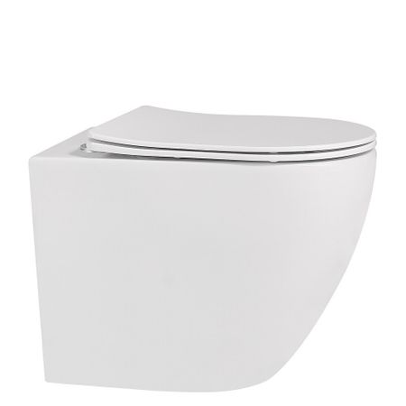 Унитаз напольный приставной Abber Bequem с горизонтальным выпуском сиденье с микролифтом (AC1111) samodra унитаз биде ультратонкое сиденье