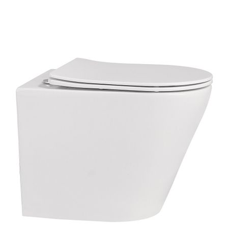 Унитаз напольный приставной Abber Bequem с горизонтальным выпуском сиденье с микролифтом (AC1113) samodra унитаз биде ультратонкое сиденье