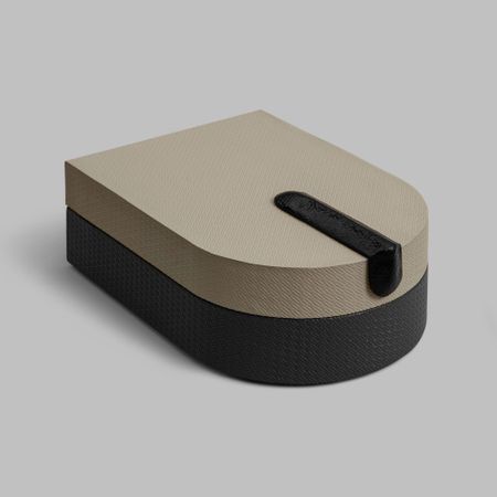 Шкатулка Togas Эсфира серый/бежевый 15х22х8 см