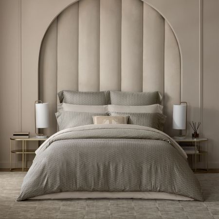 Комплект постельного белья Togas Парти бежевый/коричневый Двуспальный кинг сайз