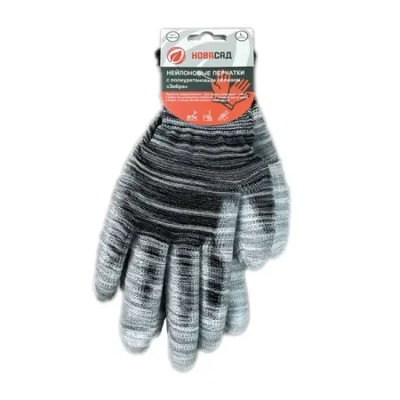 Перчатки нейлоновые Gl24017 размер L цвет черный рабочие перчатки dolphin protect нейлоновые полиуретановые 10 50 пар