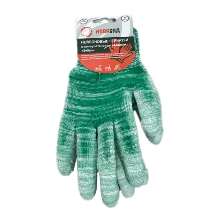 Перчатки нейлоновые Gl24024 размер S цвет зеленый рабочие перчатки dolphin protect нейлоновые полиуретановые 10 50 пар