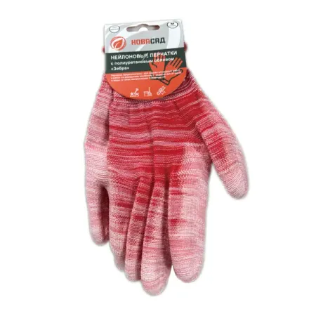 Перчатки нейлоновые Gl24019 размер M цвет красный рабочие перчатки dolphin protect нейлоновые полиуретановые 10 50 пар