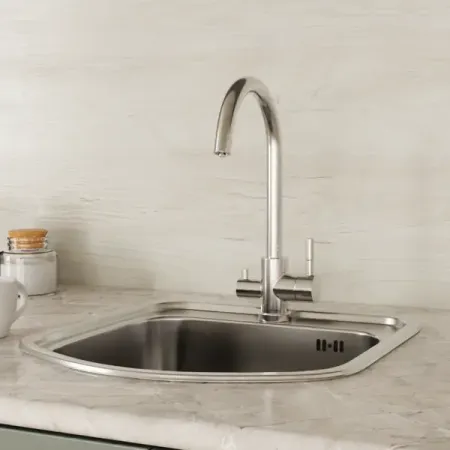 Смеситель для кухни Haiba HB HB76819 общая высота 36.6 см цвет сатин