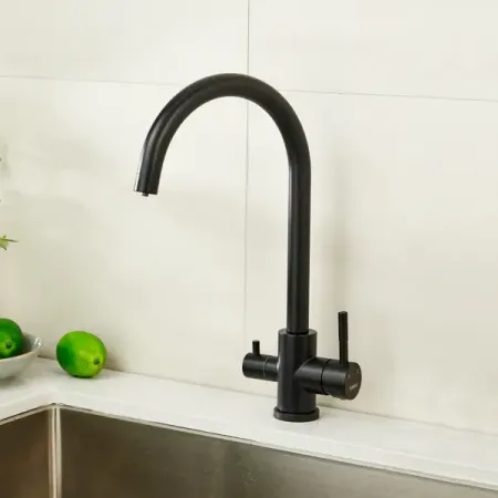 Смеситель для кухни Haiba HB HB76819-7 общая высота 36.6 см цвет черный смеситель для кухни tokito kin высокий латунь золото