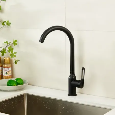 Смеситель для кухни Haiba HB HB70825-7 общая высота 37.5 см цвет черный samoel латунный настенный смеситель для кухни b3319