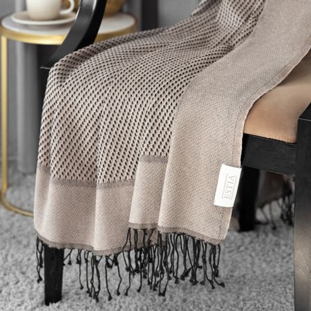 Плед Estia Андрэа коричневый 140х180 см