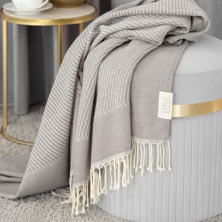 Плед Estia Вентас серый 140х180 см