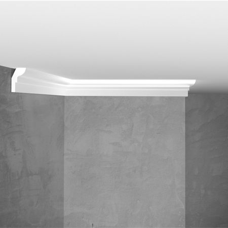 Плинтус потолочный из экополимера ударопрочный 25х15х2000 мм Stenopol C7111 плинтус гладкий сращ пгс 40 2200х40х28мм б с