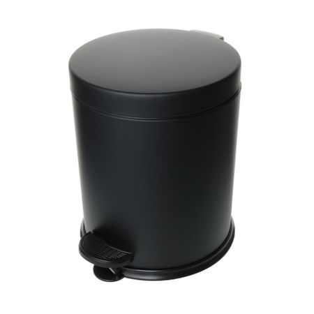 Ведро для мусора Fixsen Hotel FX-34024B с крышкой 5 л металл черное с педалью