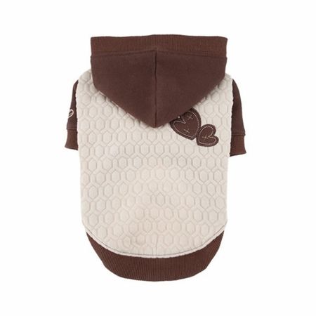 Одежда Pinkaholic Худи с капюшоном, узором Соты и аппликацией Сердца, бежевый (L) ребекка ю шьем одежду для паола рейна 26 моделей из кореи мастер классы с выкройками для кукол 33 см