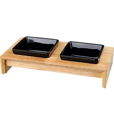 Миски Trixie Миски керамические в деревянной подставке (2*0.2 л)