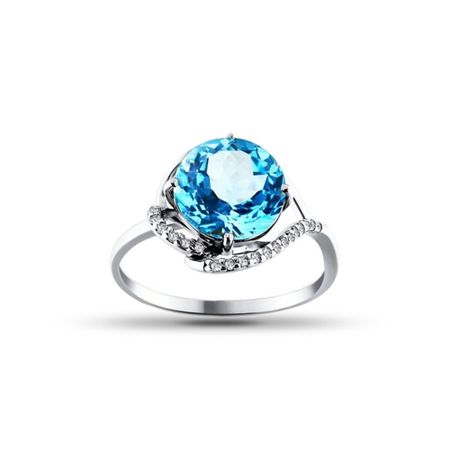 Кольцо SOKOLOV из золота с топазом и фианитами