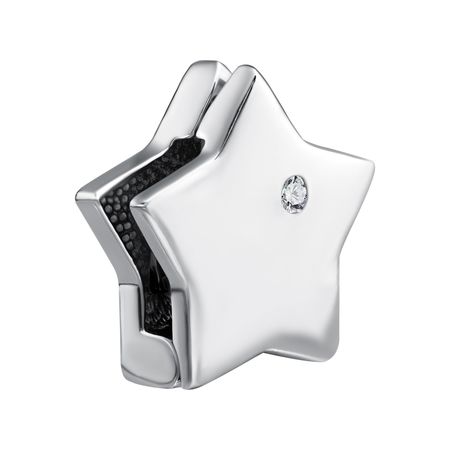 Серебряный шарм с фианитом