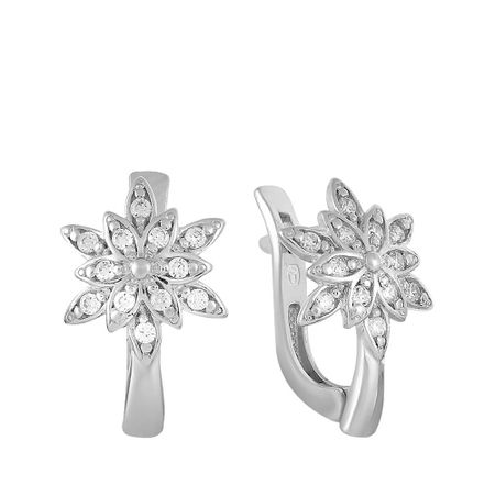 Серьги TALANT из серебра с фианитами