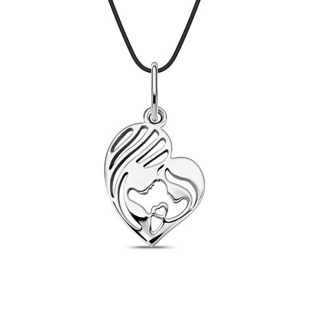 Серебряная подвеска с родированием