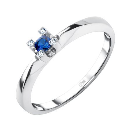 Золотое кольцо с сапфиром и бриллиантами с родированием тата орлова анастасия дело о перстне с сапфиром