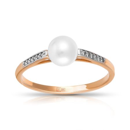 Кольцо TALANT из золота с жемчугом и фианитами