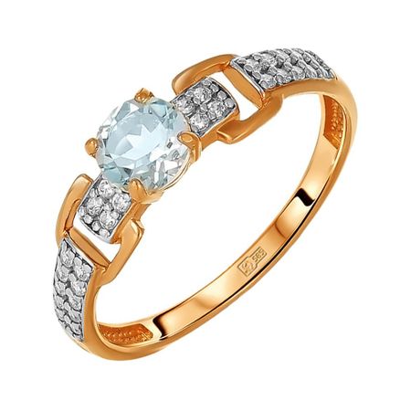 Кольцо TALANT из золота с топазом и фианитами