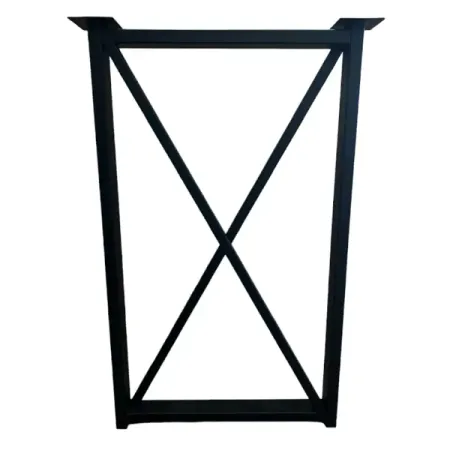 Подстолье для рабочей поверхности 85 см сталь цвет черный матовый